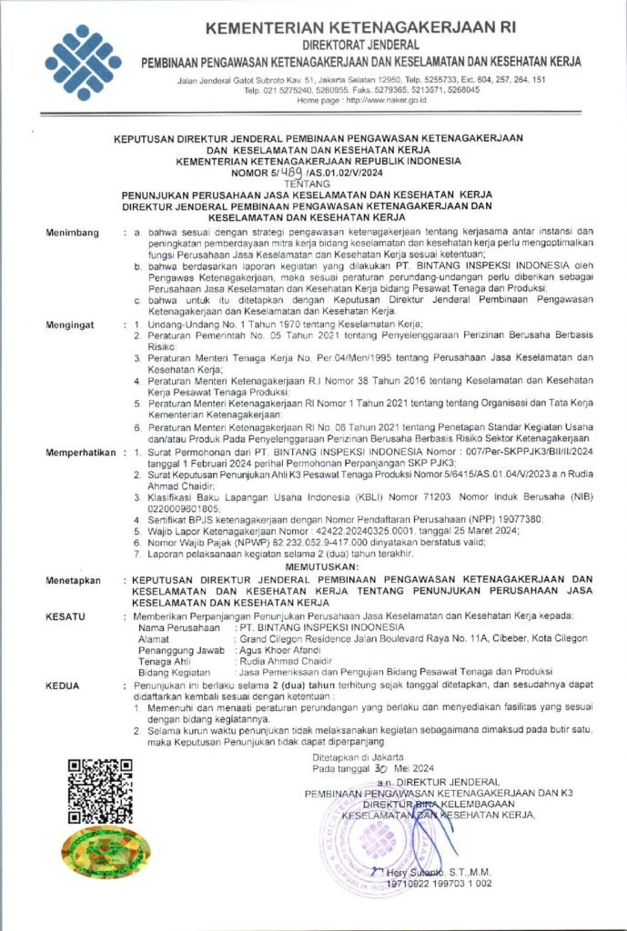 K3 Pesawat Tenaga dan Produksi